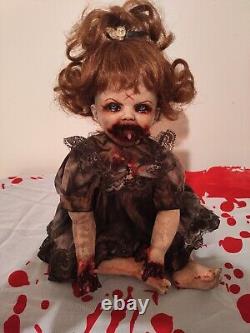 HORROR OOAK Creepy Possessed Porcelain Doll Art