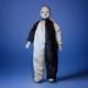 Htf Vintage Pierrot Porcelain Clown/mime Doll 17