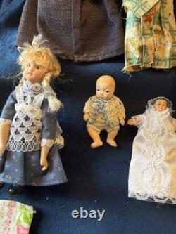 HUGE Antique Vintage Dollhouse Dolls Babies Cribs Porcelain Madam Alexander