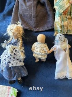 HUGE Antique Vintage Dollhouse Dolls Babies Cribs Porcelain Madam Alexander