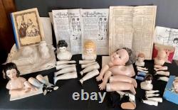 HUGE Lot Vintage Porcelain Doll Making Kits, Little Women And Milano's NY