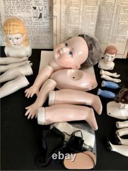 HUGE Lot Vintage Porcelain Doll Making Kits, Little Women And Milano's NY