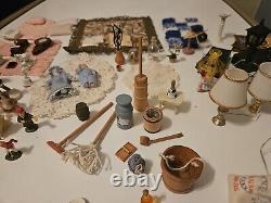 HUGE VINTAGE Lot of Miniature Doll House Accessories 175+ Pieces