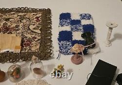 HUGE VINTAGE Lot of Miniature Doll House Accessories 175+ Pieces