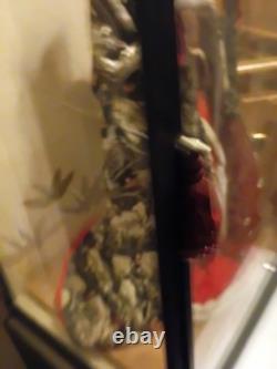 Handmade Japanese Geisha Porcelain Doll In Display Box Vintage Asian Art