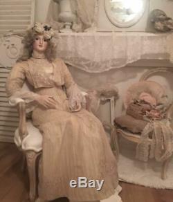 Handmade OOAK lady grace bru life size Victorian antique dress clothes doll