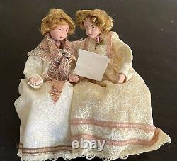 Handmade Vintage Victorian Porcelain Female Dolls Dollhouse Miniatures