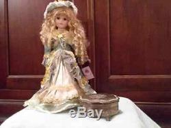 Haunted Beautiful Porcelain Doll Annabelle with Vintage Silver Magick Box