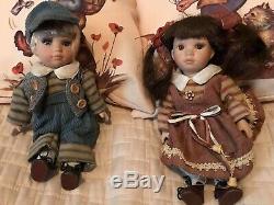 Haunted porcelain dolls with spirits of siblings old and vintage detailed dolls