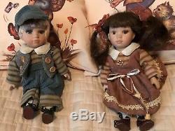 Haunted porcelain dolls with spirits of siblings old and vintage detailed dolls