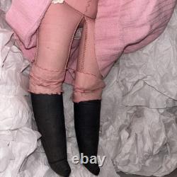 Helen Antique 25 Hertwig Pet Name Blonde China Head Doll Commercial Body 1900