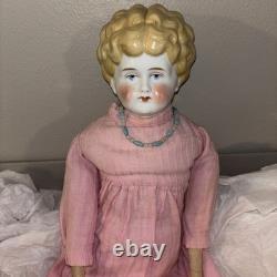 Helen Antique 25 Hertwig Pet Name Blonde China Head Doll Commercial Body 1900