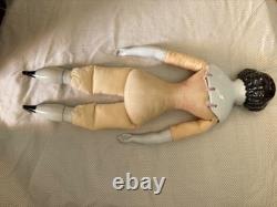 High Brow c. 1860s China Doll Original Body Antique Clothing