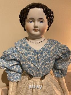 High Quality 25 German China Head Doll Desirable MOLDED NECKLACE Hand-Pressed