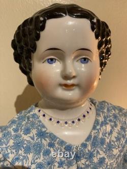 High Quality 25 German China Head Doll Desirable MOLDED NECKLACE Hand-Pressed