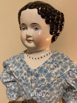 High Quality 25 German China Head Doll Desirable MOLDED NECKLACE Hand-Pressed