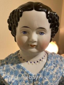 High Quality 25 German China Head Doll Desirable MOLDED NECKLACE Hand-Pressed