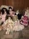 Huge Lot Heritage House Vintage Porcelain Doll Withstand Limited Edition 6 Pieces