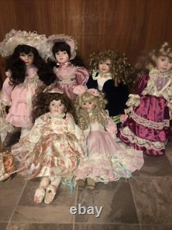 Huge Lot HERITAGE HOUSE VINTAGE PORCELAIN DOLL Withstand LIMITED EDITION 6 Pieces