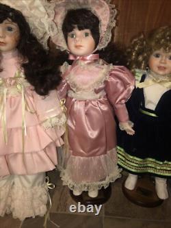 Huge Lot HERITAGE HOUSE VINTAGE PORCELAIN DOLL Withstand LIMITED EDITION 6 Pieces