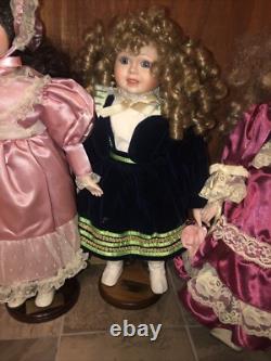 Huge Lot HERITAGE HOUSE VINTAGE PORCELAIN DOLL Withstand LIMITED EDITION 6 Pieces
