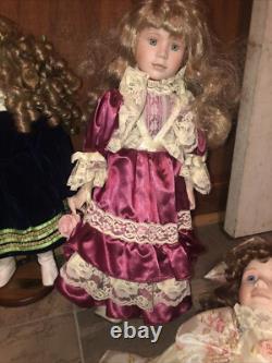 Huge Lot HERITAGE HOUSE VINTAGE PORCELAIN DOLL Withstand LIMITED EDITION 6 Pieces