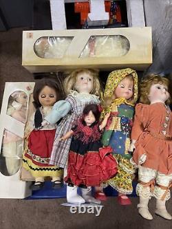 Huge Lot Vintage Dolls with Assorted Porcelain Dolls New & Used