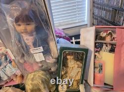 Huge lot of Vintage, Porcelain, Modern Dolls / Collectables, Baby Carriage