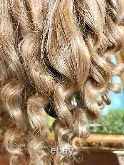 Human Hair Hand Made Wig For Antique Bisque Porcelain Doll