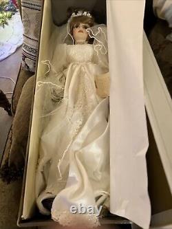 JC Penny Porcelain Doll Wedding Dress Vintage Lace Pearls