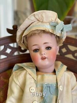 JD Kestner Antique Bisque Doll 168Rare Square Teeth 18 Boy