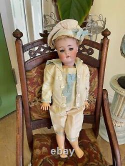 JD Kestner Antique Bisque Doll 168Rare Square Teeth 18 Boy