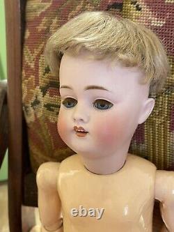 JD Kestner Antique Bisque Doll 168Rare Square Teeth 18 Boy