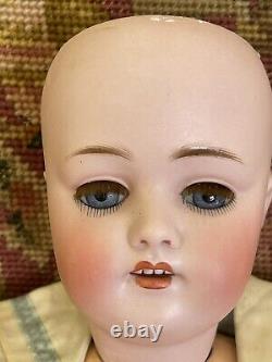 JD Kestner Antique Bisque Doll 168Rare Square Teeth 18 Boy