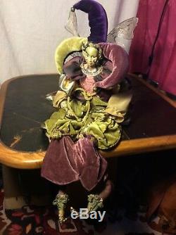 Jester Doll Vintage Hand Crafted Gothic Collectors Porcelain Fabric 75cm/29