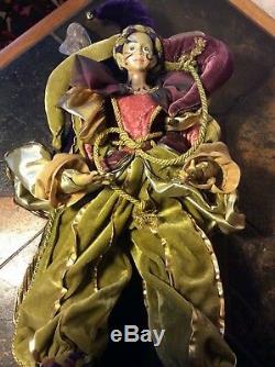Jester Doll Vintage Hand Crafted Gothic Collectors Porcelain Fabric 75cm/29