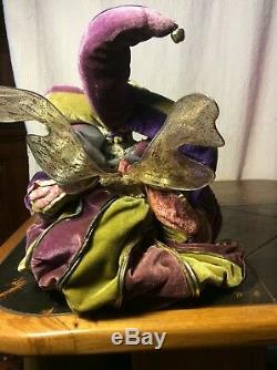 Jester Doll Vintage Hand Crafted Gothic Collectors Porcelain Fabric 75cm/29