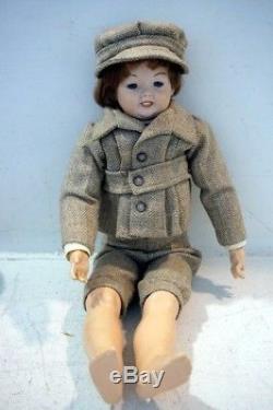 K & H Germany Porcelain Vintage Fully Clothed Doll In Great Condition