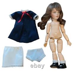 Kathy Redmond Doll Jointed Porcelain Wood 14 Human Hair Wig 1985 Ash Blonde VTG