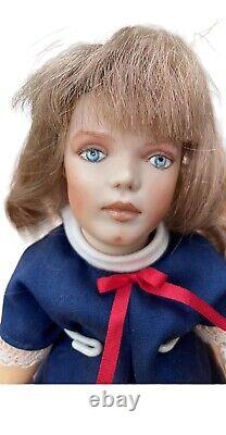 Kathy Redmond Doll Jointed Porcelain Wood 14 Human Hair Wig 1985 Ash Blonde VTG