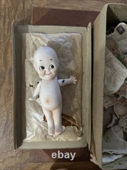 Kewpie dolls vintage porcelain Lot of dolls in Box Rose O'Neil Box