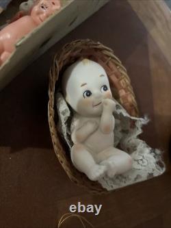 Kewpie dolls vintage porcelain Lot of dolls in Box Rose O'Neil Box
