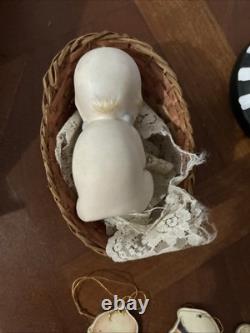 Kewpie dolls vintage porcelain Lot of dolls in Box Rose O'Neil Box