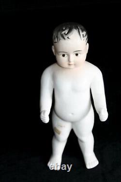 L? K Vtg Frozen Charlotte Doll Porcelain Hand Painted 12½ Tall Living Dead