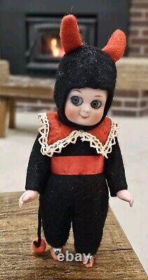 LITTLE IMP' 5.5 Kestner or Hertwig GOOGLY Eye Bisque Doll Halloween