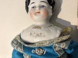 LOT of 2 Antique 8 And 10 Bisque Porcelain German Agnes China Head Dolls