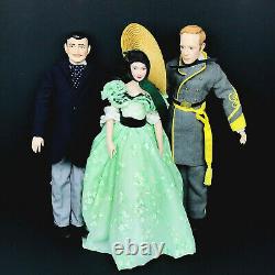 LOT of 3 DOLLS Franklin Mint Heirloom Porcelain GONE WITH THE WIND