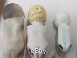 LOT of PORCELAIN VINTAGE & ANTIQUE DOLL BODY PARTS ARM HEADS Germany RARE