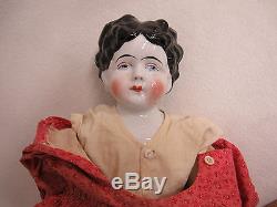 Large 22 Vtg/antique German Baby Doll China Porcelain Head Fabric Body