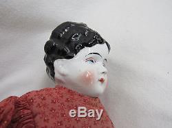 Large 22 Vtg/antique German Baby Doll China Porcelain Head Fabric Body